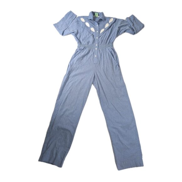 Vtg Evelyn Pearson Jumpsuit Size Small Romper Country 70s 80s Country Glam Disco - Picture 2 of 16